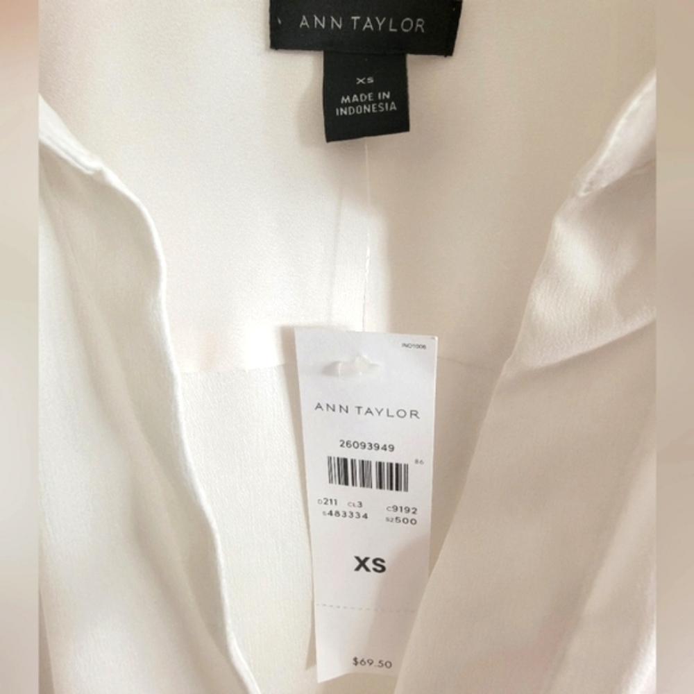 Ann Taylor Cream and Black Blouses (NWOT Black, NWT Cream) - Picture 3 of 16
